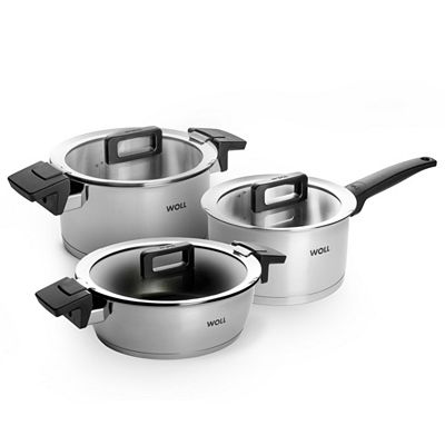 WOLL® Concept, 6tlg. Set Stieltopf Ø 18cm, Kochtopf Ø 20cm & Bratentopf Ø 24 cm