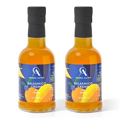 Thumbnail - AROMA OLYMP Balsamico Creme mit Mango 2 Flaschen à 200ml Inhalt 400ml