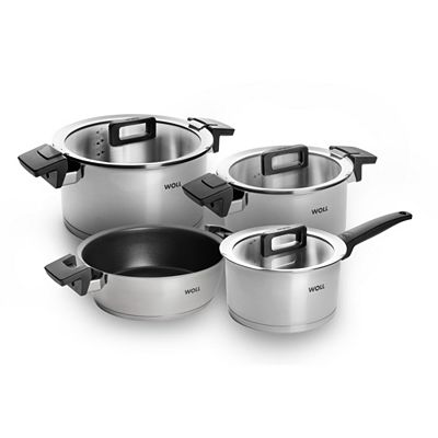 WOLL® Concept 7tlg. Topf-Set, Stiel-, Koch- & Bratentopf Edelstahl