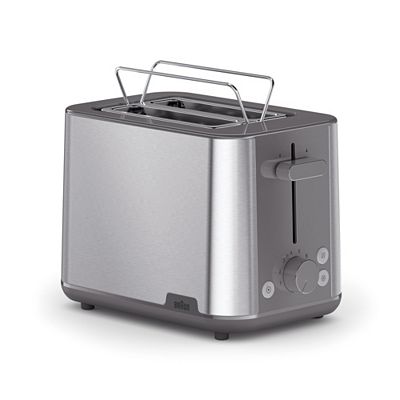 BRAUN Toaster PurShine HT1510 8 Bräunungsstufen Brötchenaufsatz HT1510
