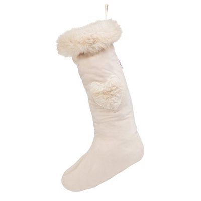 MONT CHALET Weihnachtssocke Webpelz-Fellimitat Aufhängeschlaufe waschbar, ca. 25x60cm