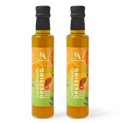 AROMA OLYMP Zwei Phasen Dressing Bio-Qualität 2 Flaschen à 250ml Inhalt 500ml