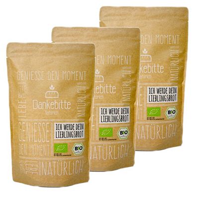 DANKEBITTE Biobrotbackmischungen für die Heissluft- Fritteuse, 3 Sorten Inhalt 1.572g
