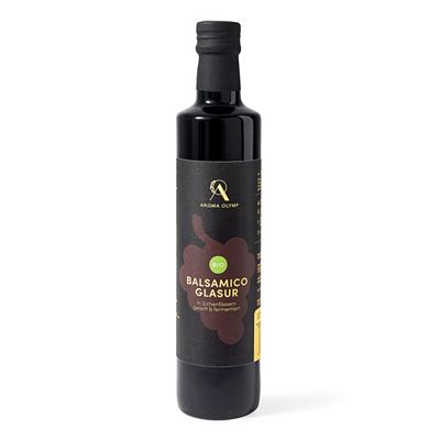 Thumbnail - AROMA OLYMP Bio Balsamico Glasur 3 Jahre im Eichenfass gereift & fermentiert Inhalt 500ml