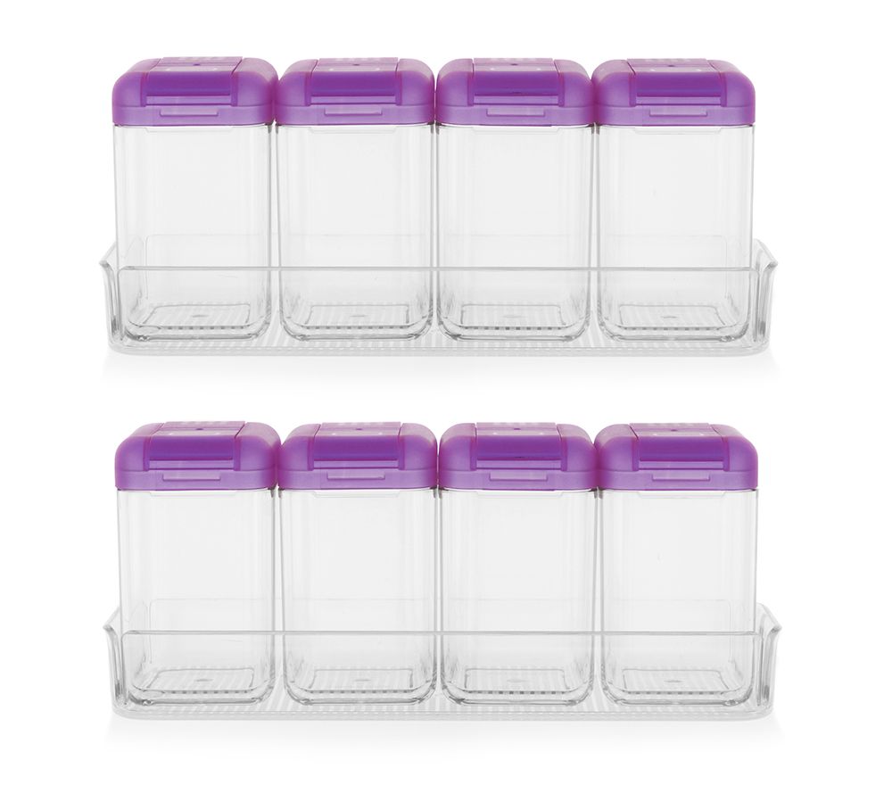 LocknLock Vorratsdosen Schüttfunktion 8 Dosen inkl. 2 Tabletts QVC.de