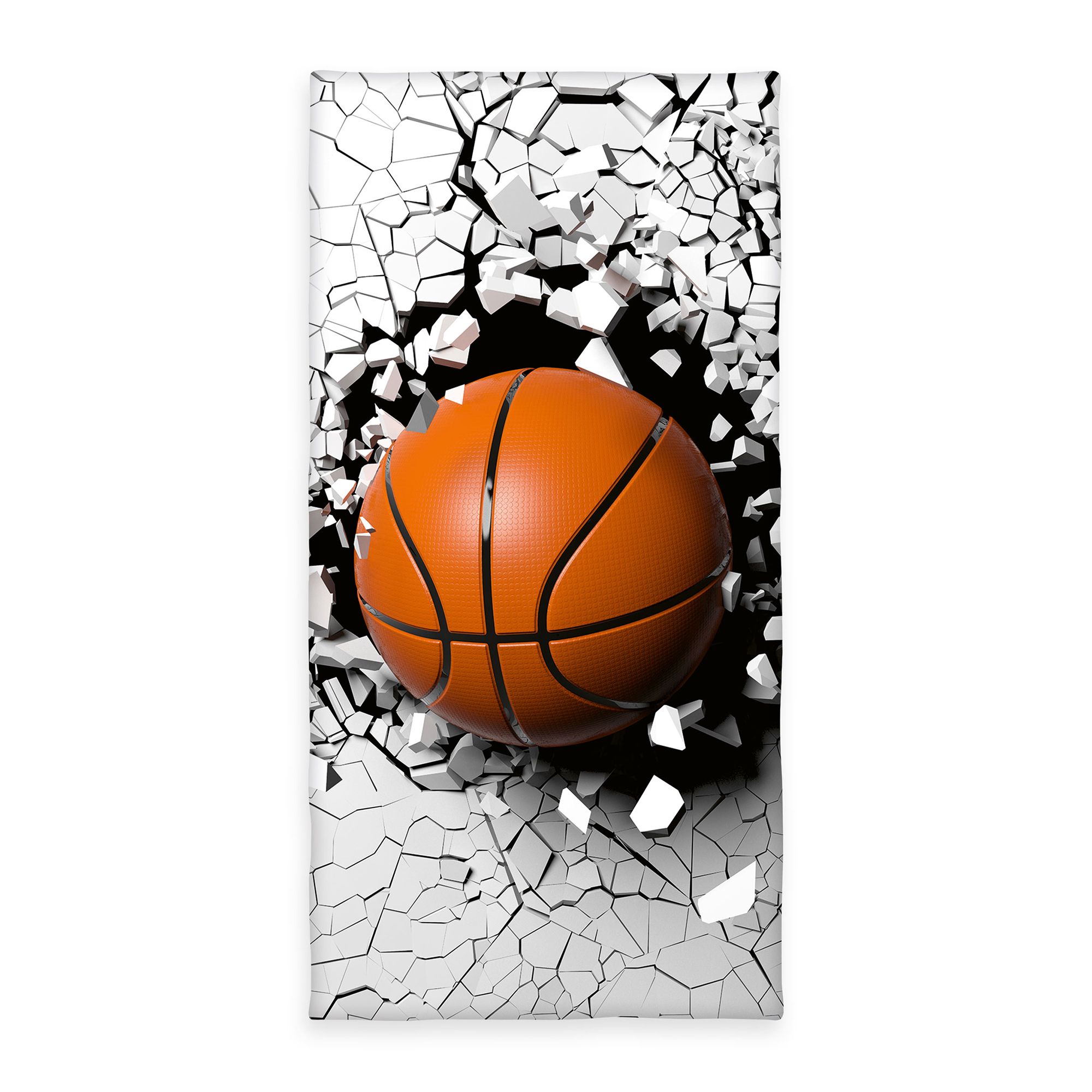 Young Collection Badetuch Basketball 100% Baumwolle ca. 75x150cm