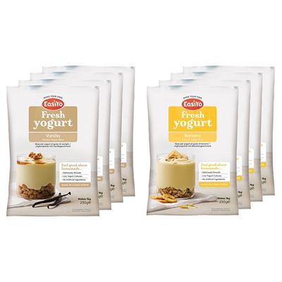 EASIYO Joghurtpulver Vanille & Banane Mix-Set 8 Beutel für 8kg