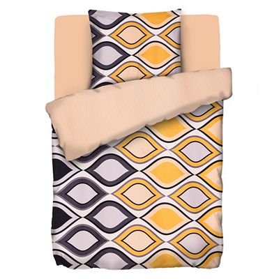 SOFT WAVE Wendebettwäsche Grafik / Farbverlauf Mikrofaser Seersucker Einzelbett, 3tlg.