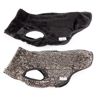 MONT CHALET 2 Hunde-Pullover Klettverschlüsse Mikrofaser Chinchilla Farb-/Größenauswahl