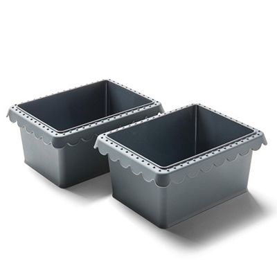 COOLINATO 2tlg. Set Airfryer-Backformen Platin Silikon bis 230°C