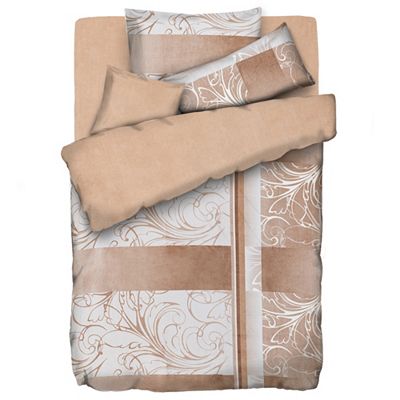 MONT CHALET Wendebettwäsche Ranken Mix Mikrofaser Chinchilla Einzelbett, 5tlg.