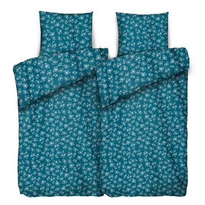 SOFT WAVE Bettwäsche Mini-Blumenmuster Mikrofaser Seersucker Doppelbett, 4tlg.