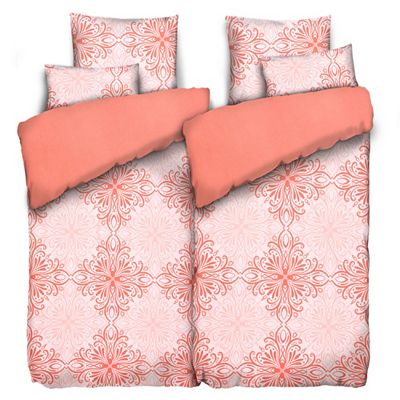 JERYMOOD Rib-Jersey Wendebettwäsche Ornamente Mikrofaser Jersey Doppelbett, 6tlg.