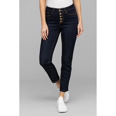 B-Ware STRANDFEIN Jeanshose knöchellang offene Knopfleiste