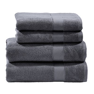 done.® Handtuch-Set DELUXE uni 100% Baumwolle 4tlg.