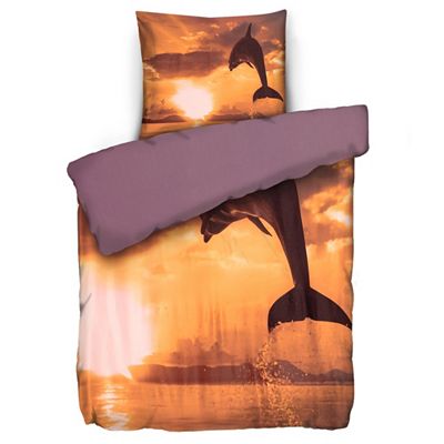 JERYMOOD Wendebettwäsche Fotodruck Mikrofaser Jersey Einzelbett, 2tlg.