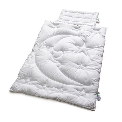 GOLDWOLKE Kinderbetten-Set Ganzjahr neue Füllung f.Allergiker geeignet