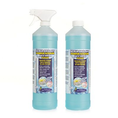 AQUA CLEAN PUR Brillant Power Schaum Bad- & Sanitärreiniger 2x 1l