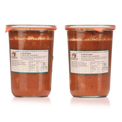 Thumbnail - ALTE HEIMATKÜCHE Gulaschsuppe in Weckgläsern exklusiv bei QVC Inhalt 2x 700g