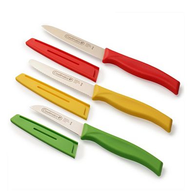 COOLINATO 3tlg. Messer-Set inkl. Klingenschutz gehärteter Klingenstahl