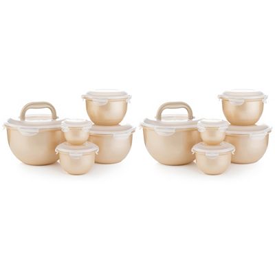 LocknLock 10 Frischhaltedosen rund, nestbar 250ml-4,0L Gesamtvolumen 17,1L