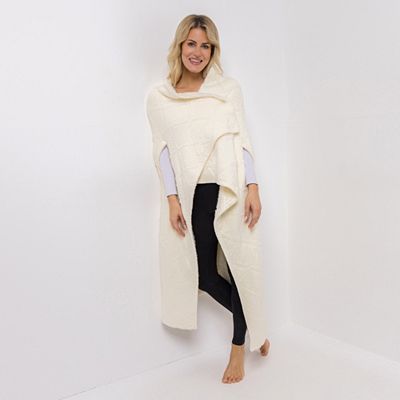 COZEE HOME tragbare Kuscheldecke mit Schließe MF Fluffy Bouclé Einheitsgröße