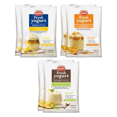 EASIYO Joghurtpulver für 6kg frischen Joghurt, 3 Sorten Zitrusfrüchte