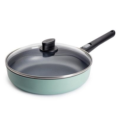 WOLL® ECOLOUR Hochrandpfanne Ø24cm mit Deckel abnehmbarer Stiel
