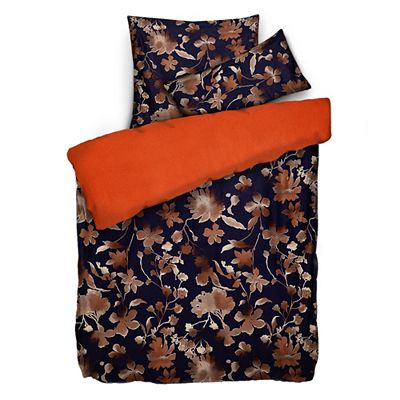 WINTERENGEL Wendebettwäsche abstrakte Blumen Mikrofaser Flanell Einzelbett, 3tlg.