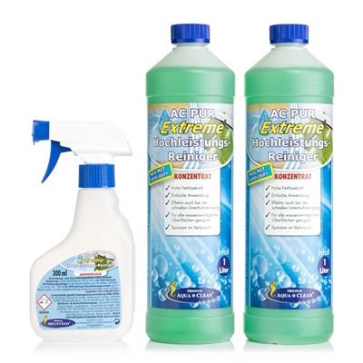 AQUA CLEAN PUR Extreme Hochleistungsreiniger hohe Fettlösekraft 2x 1l