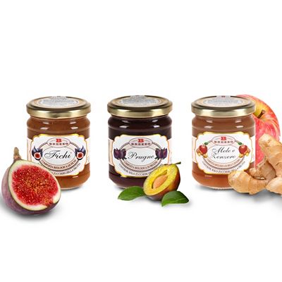 BREZZO Bio Konfitüren Trio aus Italien 3 versch. Sorten Inhalt 3x 210g