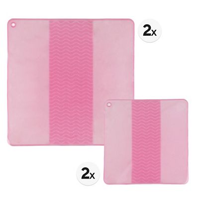 COOK'S ESSENTIALS Frischhaltefolien aus Silikon 4tlg. Set, 2 Größen wiederverwendbar