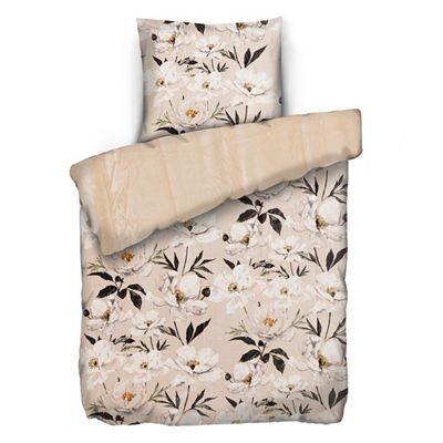 MONT CHALET Wendebettwäsche Blumen Mikrofaser Chinchilla Einzelbett, 2tlg.