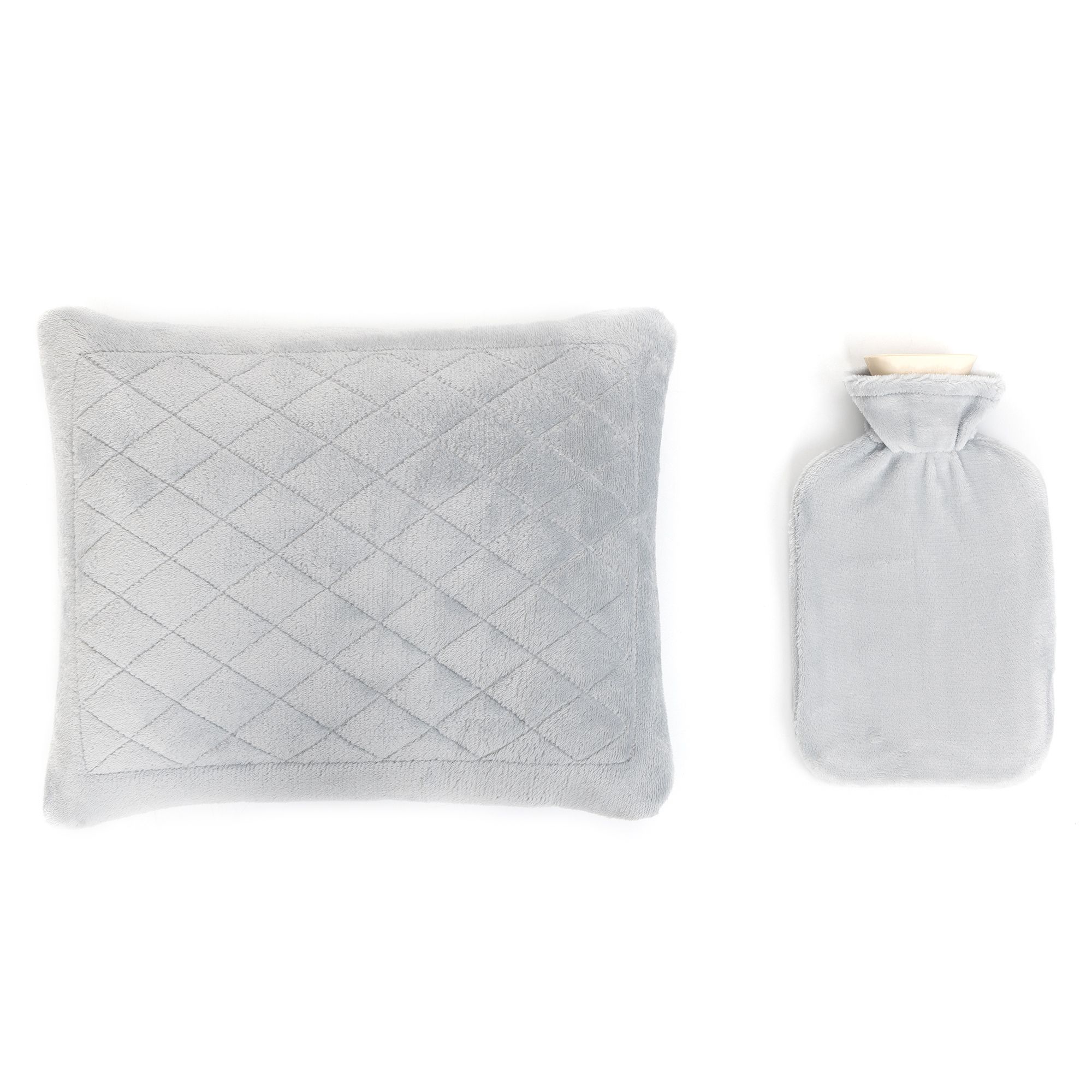 GOLDWOLKE Wärmflaschenkissen Chinchilla Diamantsteppung inkl. Wärmflasche