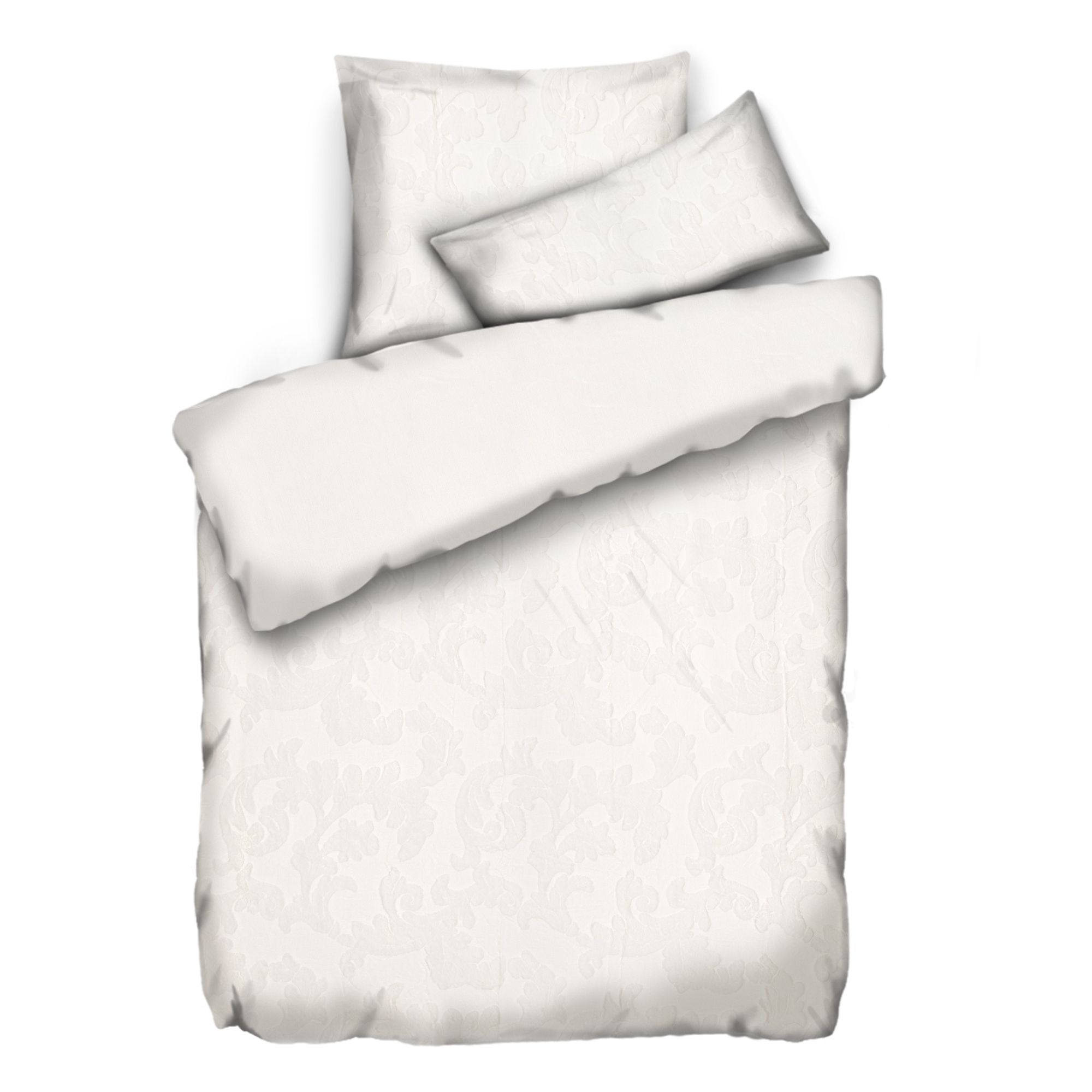 MONT CHALET Wendebettwäsche geprägte Ornamente Mikrofaser Chinchilla Einzelbett, 3tlg.