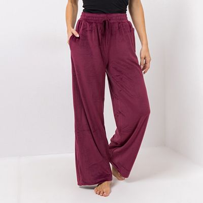Thumbnail - MONT CHALET Damen-Hose uni Mikrofaser Samtfell weites Bein