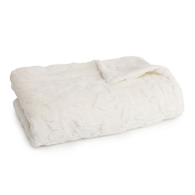 MONT CHALET Überwurf geprägte Ornamente Mikrofaser Chinchilla waschbar,160x200cm