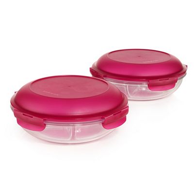 LocknLock 2 Frischhaltedosen aus Tritan™ mit 4 Fächern je 1,4L Volumen