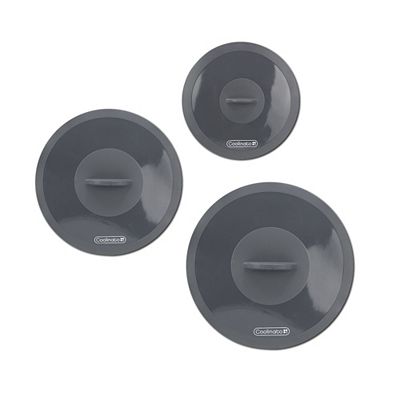 COOLINATO Frischhaltedeckel-Set aus Platin-Silikon wiederverwendbar 3tlg.
