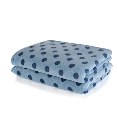 BADIZIO Softdry 2 Duschtücher Punkte MF Kuschelplüsch ca. 70x140cm