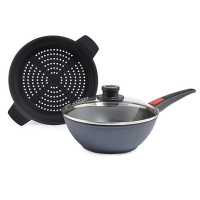 WOLL® Diamond Lite Rühr- & Schwenkpfanne Ø 24cm inkl. 3-in-1 Siebeinsatz