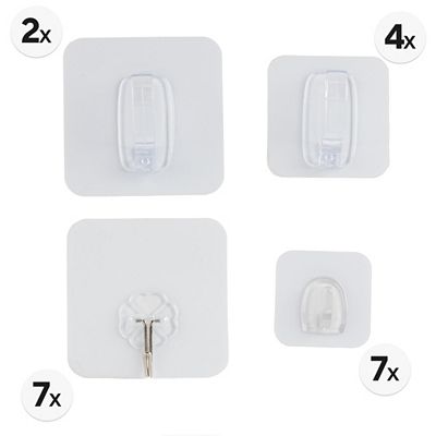 S-FIXX® Ultra Hooks Universalhaken Kleben statt Bohren 4 verschiedene Arten 20 Stück