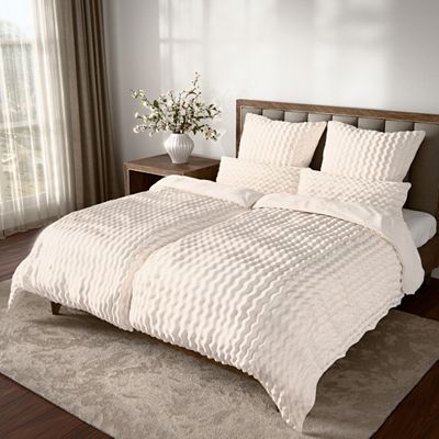 MONT CHALET Wendebettwäsche Jacquard-Streifen Mikrofaser Chinchilla Farb- & Setauswahl