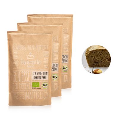 Thumbnail - DANKEBITTE Bio-Brotbackmischung MüsliBrot 3 Stück für 3 Brote,Inhalt 1.800g exklusiv bei QVC