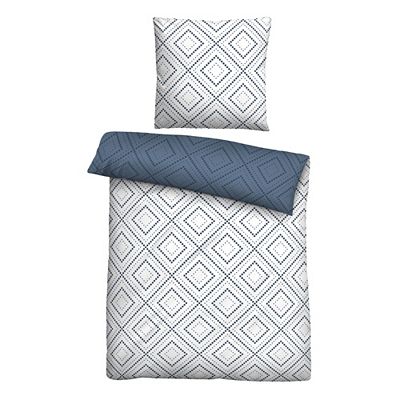 Castell® Wendebettwäsche Rauten Baumwoll Linon Einzelbett, 2tlg.