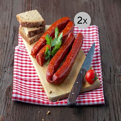 Thumbnail - TANNENGLÜCK Geräucherte Landjäger für die Brotzeit mit leichter Kümmelnote 8 Stück, Inhalt 370g