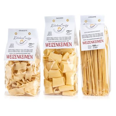 KITCHENCRAZY Pasta Trio mit Weizenkeimen aus Italien Inhalt 1.000g