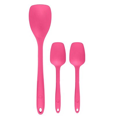 Thumbnail - KOCHBLUME® Flexlöffel-Set, 3tlg. 1xGröße L, 2xGröße S Lebensmittelsilikon mit Edelstahlkern