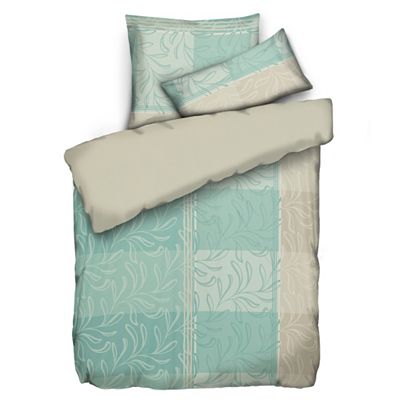 JERYMOOD Wendebettwäsche Rankengrafik Mikrofaser Jersey Einzelbett, 3tlg.