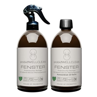 probioWELLCLEAN Fensterreiniger mit probiotischen Mikroorganismen 2x 500ml